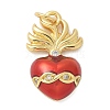 Brass Micro Pave Cubic Zirconia Pendants KK-K298-49G-1