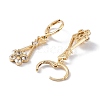 Rack Plating Golden Brass Dangle Leverback Earrings EJEW-A030-01E-G-2