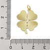 Four-Leaf Clover Rack Plating Brass Pendants KK-Z074-27G-3