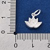 925 Sterling Silver Lotus Charms STER-G045-03S-3