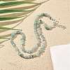 Natural Green Aventurine Chip Beaded Necklaces for Men Women NJEW-G159-01G-2