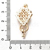 Brass Micro Pave Cubic Zirconia Fold Over Clasps KK-M318-25G-3