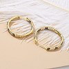 Brass Micro Pave Cubic Zirconia Hoop Earrings EJEW-M077-02G-5