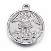 Non-Tarnish 304 Stainless Steel Pendants STAS-P218-09-1