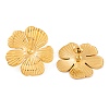 Ion Plating(IP) Flower 304 Stainless Steel Stud Earrings for Women EJEW-L272-031G-03-2