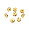 Brass Micro Pave Cubic Zirconia Beads KK-C072-22G-1