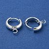 201 Stainless Steel Huggie Hoop Earring Findings STAS-P283-01V-S-2