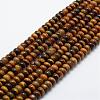 Natural Tiger Eye Beads Strands G-G665-10-6x4mm-1