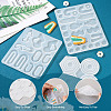 3Pcs 3 Style Hexagon & Round & Irregular Shape DIY Pendant Silicone Molds DIY-TA0006-40-11