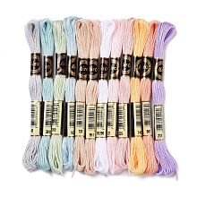 12 Skeins 12 Colors 6-Ply Polyester Embroidery Floss OCOR-M009-01B-02