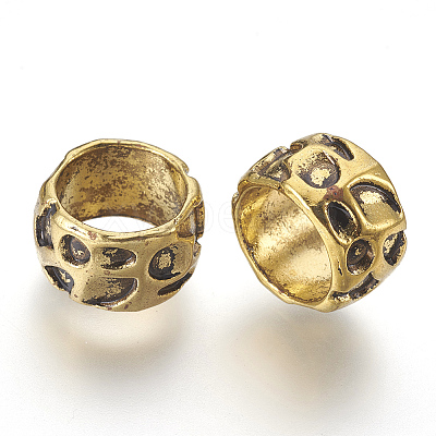 Rondelle Tibetan Style Alloy Beads LS-GLF10982Y-NF-1