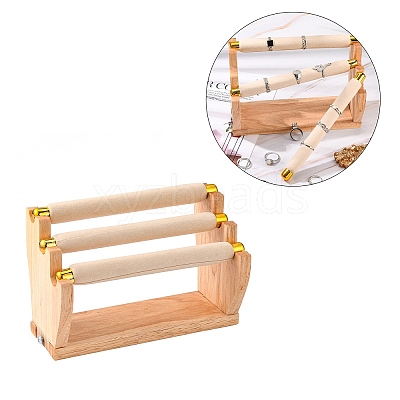 Wood Finger Ring Display Stands NDIS-F003-04B-1