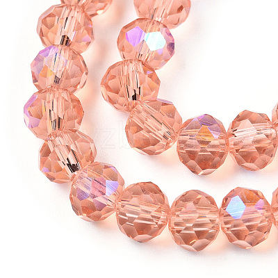 Electroplate Glass Beads Strands EGLA-A034-T6mm-L24-1