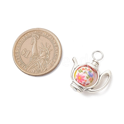 Opaque Printed Acrylic Pendants PALLOY-JF04497-1