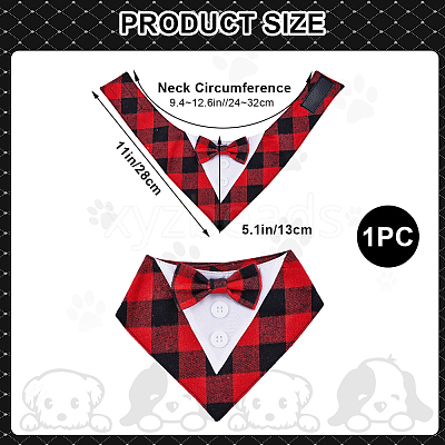 Polyester Pet Handkerchi AJEW-WH20009-28C-1