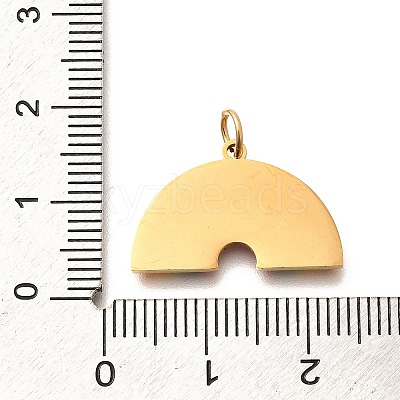 Pride 304 Stainless Steel Enamel Pendants STAS-B079-01G-06-1