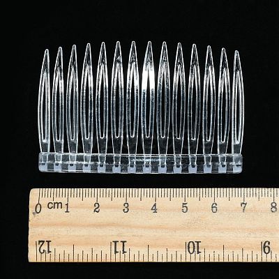 Clear Plastic Hair Comb Findings X-PHAR-R018-2-1