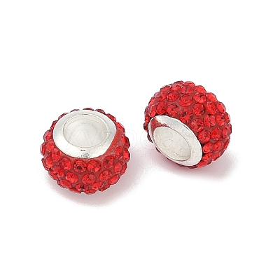 Alloy Rhinestone Clay Pave Beads ALRI-D300-03S-04-1