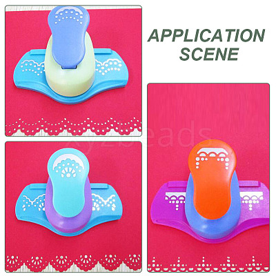 3Pcs 3 Styles Mini Plastic Craft Punch for Scrapbooking & Paper Crafts DIY-GO0001-95-1