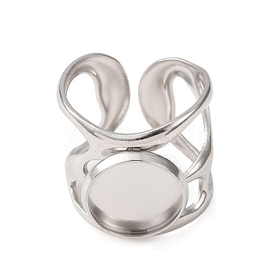 304 Stainless Steel Cuff Ring Components SA-CBA76C4-02P-03-1
