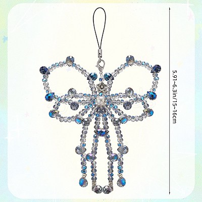 1Pc Glass Mobile Straps HJEW-SZ0001-59B-1