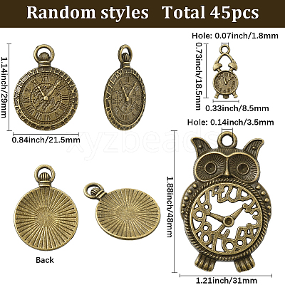 1 Bags Tibetan Style Alloy Pendants FIND-SC0018-06AB-1