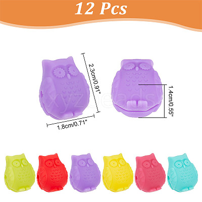 2 Sets 12Pcs Silicone Wine Glass Charms AJEW-NB0005-69-1