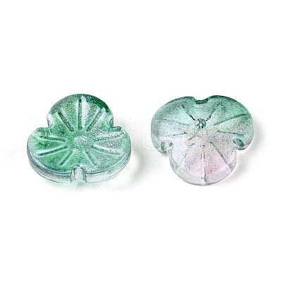 Baking Paint Transparent Glass Bead Caps DGLA-N014-09A-03-1