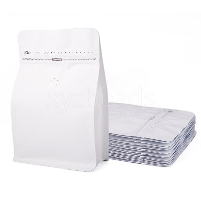 10Pcs BOPP and Aluminized PET and PE Resealable Coffee Zipper Bags with Valve ABAG-TA0001-93A-1