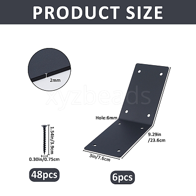 6Pcs Iron Angle Brackets FIND-FH0018-02-1