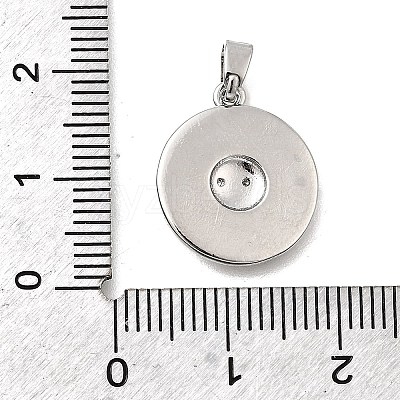 Brass Micro Pave Cubic Zirconia Pendants KK-P336-20P-1