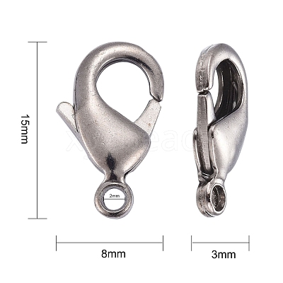 Brass Lobster Claw Clasps KK-903-B-NF-1