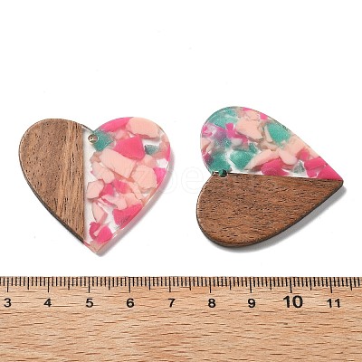 Resin and Walnut Pendants LS-FIND-R051-09B-1