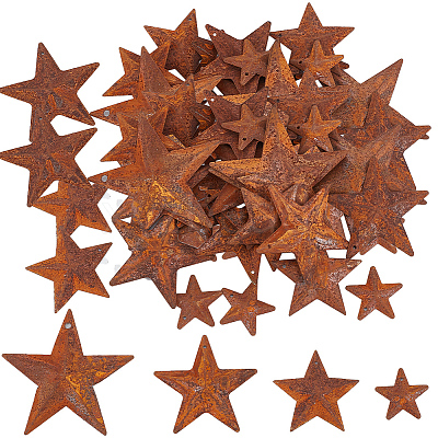 48Pcs 4 Styles Iron Pendants IFIN-GF0001-40-1