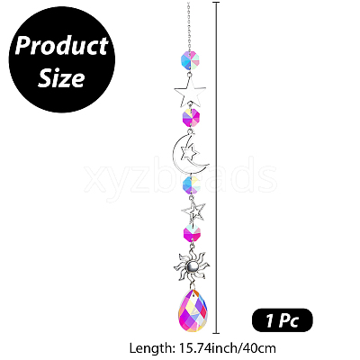 1Pc Iron Big Pendant Decorations DJEW-CN0001-37B-1