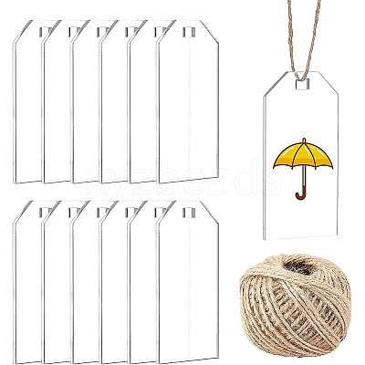 Transparent Acrylic Big Pendants TACR-BC0001-09-1