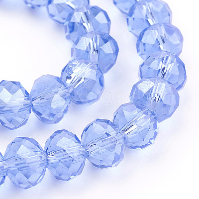 Anti-Tarnish Glass Beads Strands GR12MMY-21L-1