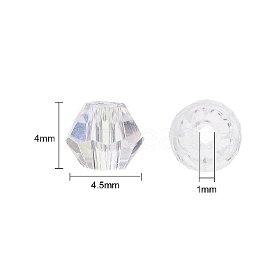 500Pcs Faceted Bicone Electroplate Glass Beads Strands EGLA-YW0001-08-1