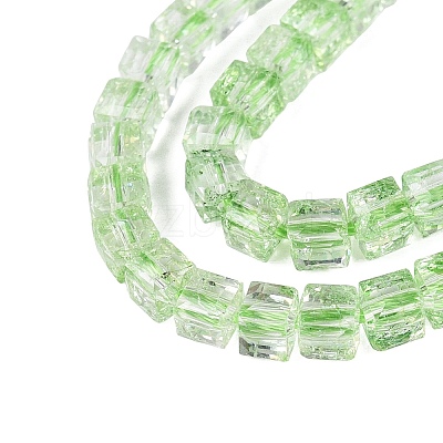 Crackle Transparent Glass Beads Strands GLAA-N062-4mm-06-1
