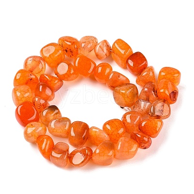 Natural Dyed & Heated Agate Beads Strands G-N342-65D-1