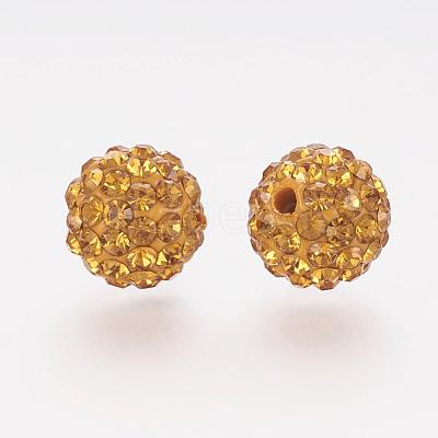 Polymer Clay Rhinestone Beads RB-K050-8mm-C09-1