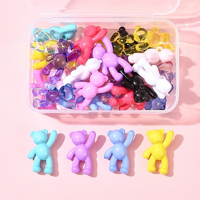 28Pcs 14 Colors Acrylic Pendants MACR-FS0001-84-1