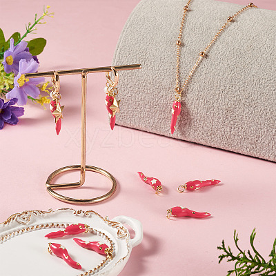 6Pcs Brass Enamel Pendants KK-SW0001-08D-1