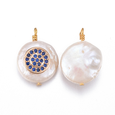 Natural Cultured Freshwater Pearl Pendants PEAR-L027-32D-1