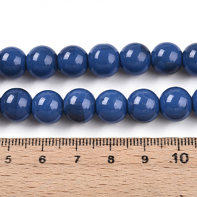 Baking Paint Glass Beads X1-DGLA-N013-10mm-10-1