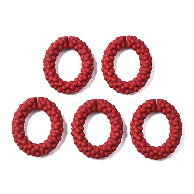 Spray Painted CCB Plastic Linking Rings CCB-Q091-011E-1