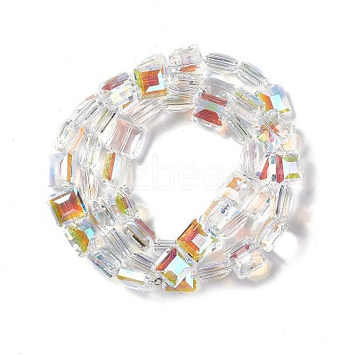 Transparent Electroplate Glass Beads Strands EGLA-E030-01K-1