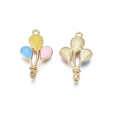 Rack Plating Alloy Enamel Pendants ENAM-N055-089C-1