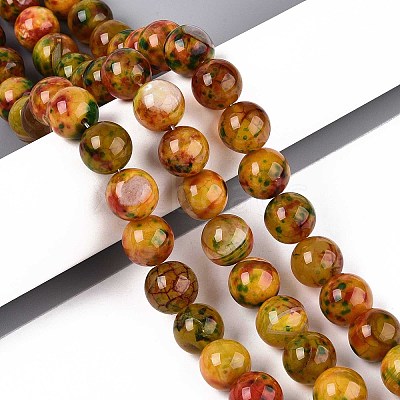 Dyed Natural Agate Beads Strands G-T142-04-1