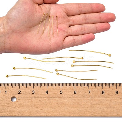 Brass Ball Head Pins X-KK-R020-07G-1